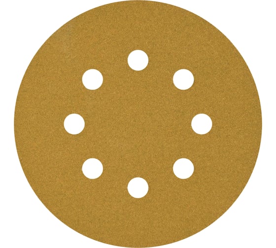 Изображение товара Круг шлифовальный на липучке PAPER GOLD (5 шт; 125 мм; 8 отверстий; P150) NAPOLEON npg5-125-8-150
