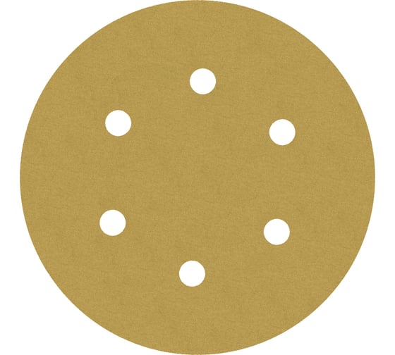 Изображение товара Круг шлифовальный на липучке PAPER GOLD (5 шт; 150 мм; 6 отверстий; P320) NAPOLEON npg5-150-6-320