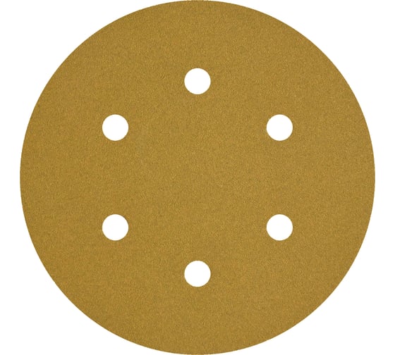 Изображение товара Круг шлифовальный на липучке PAPER GOLD (5 шт; 150 мм; 6 отверстий; P220) NAPOLEON npg5-150-6-220