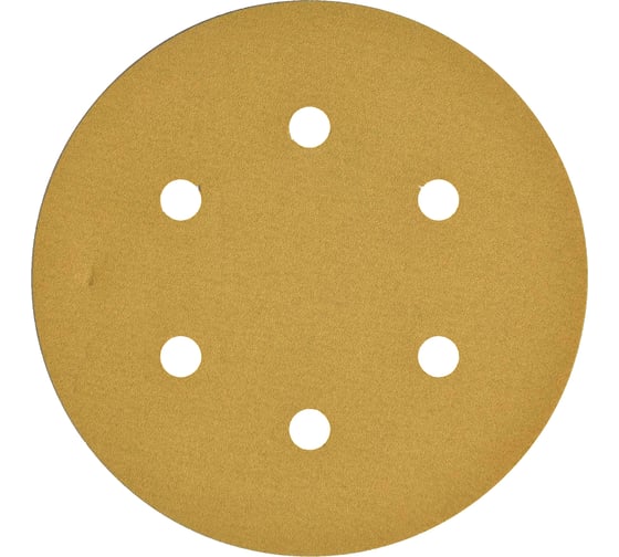 Изображение товара Круг шлифовальный на липучке PAPER GOLD (5 шт; 150 мм; 6 отверстий; P280) NAPOLEON npg5-150-6-280