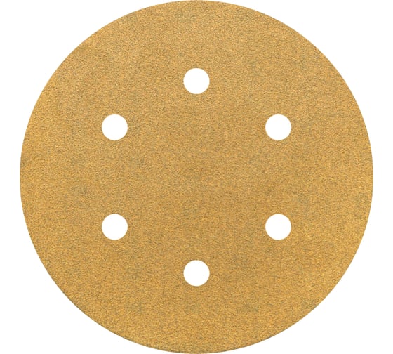 Изображение товара Круг шлифовальный на липучке PAPER GOLD (5 шт; 150 мм; 6 отверстий; P150) NAPOLEON npg5-150-6-150