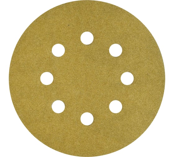 Изображение товара Круг шлифовальный на липучке PAPER GOLD (5 шт; 125 мм; 8 отверстий; P280) NAPOLEON npg5-125-8-280