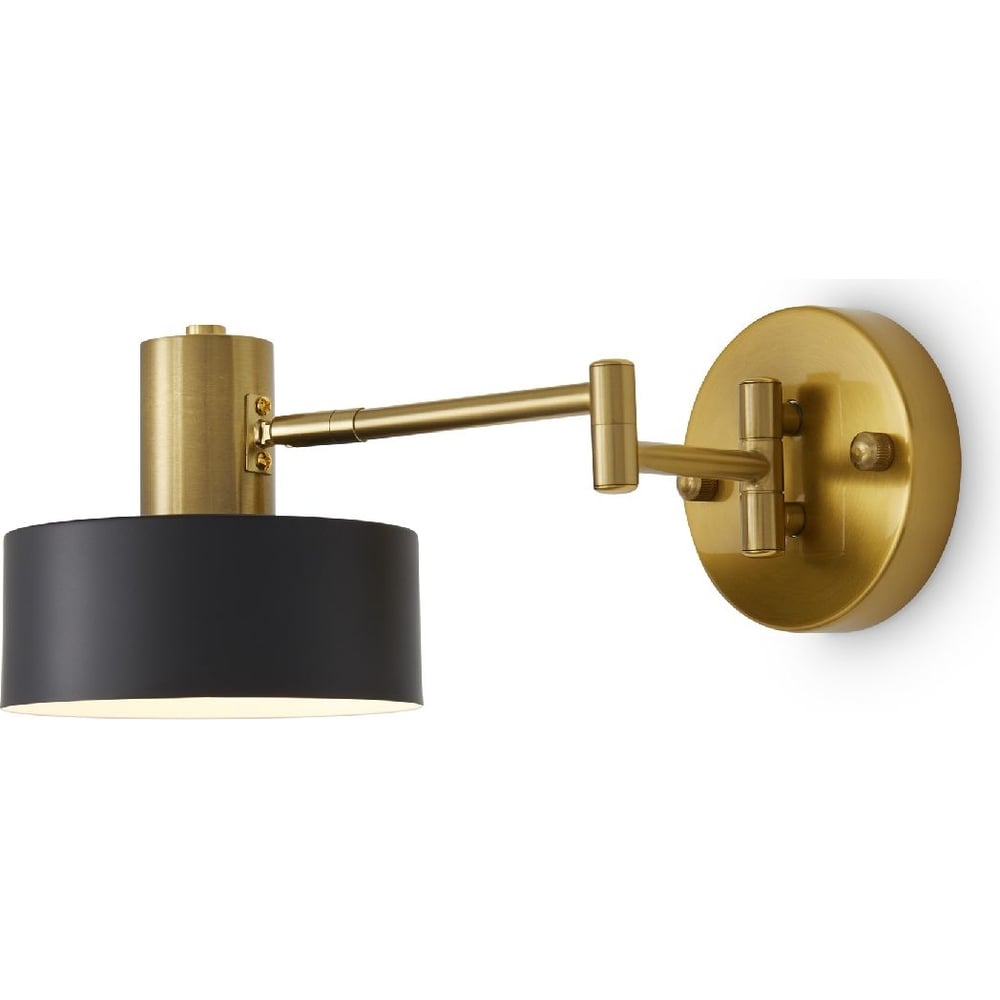 Изображение товара Настенный светильник Freya Izza Черный и Латунь стационарный цилиндр с поворотным плафоном