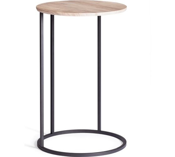 Изображение товара Журнальный стол Tetchair Mone МДФ/металл, 45x45x70,5 см, дуб беленый/черный 21387