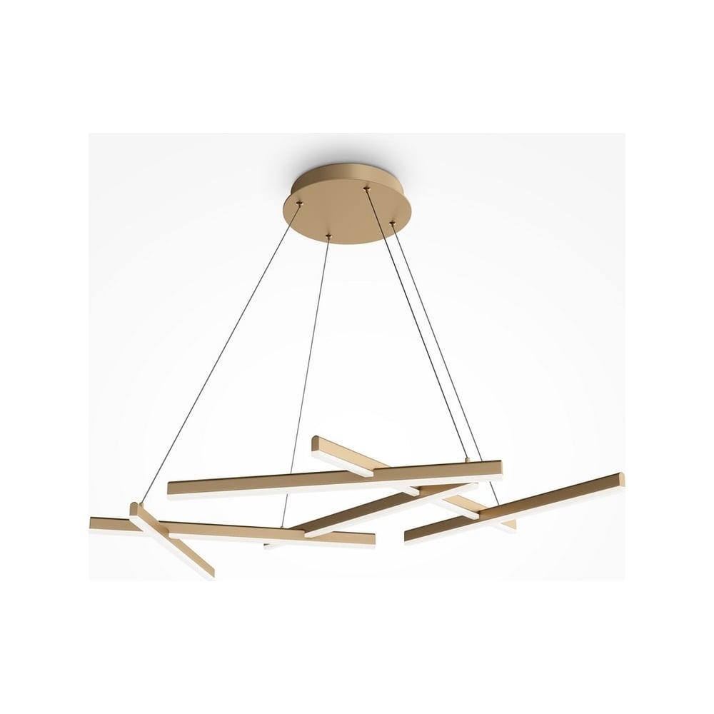 Изображение товара Подвесной светильник MAYTONI Line Матовое золото 6 ламп MOD016PL-L80GK