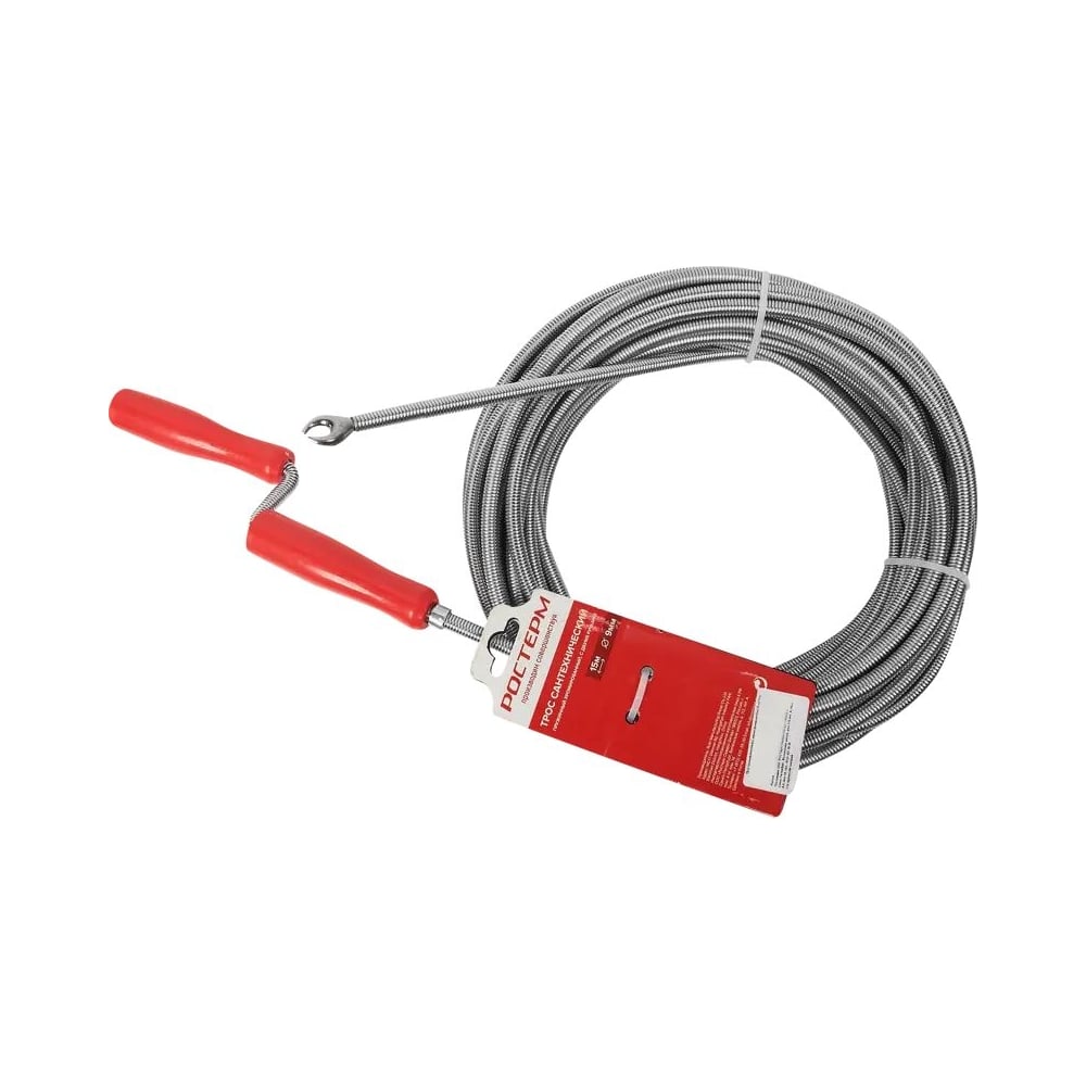 Изображение товара Трос хромированный РОСТерм 15 м 9 мм с двумя ручками