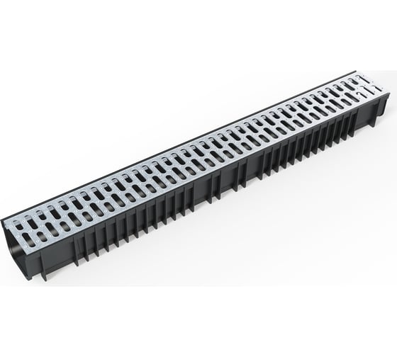 Изображение товара Лоток пластиковый Стилот SteePlain DN100, H100, с решеткой стальной тип 1 P1010S01