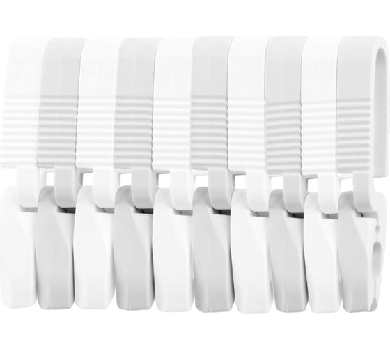 Изображение товара Прищепка-держатель Econova универсальный, 10 шт, 70x10x20 мм (Микс 1) 434275518