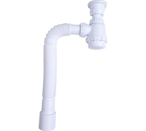 Изображение товара Сифон для раковины и биде Wirquin COMPACT с выпуском и гибким соединением, с низким стаканчиком 30987166