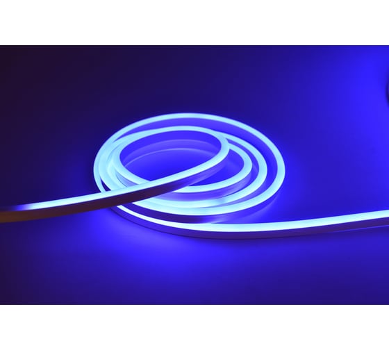 Изображение товара Светодиодная лента General Lighting Systems гибкий неон 50 м, 9,6Вт/м, 220В, SMD2835, 8мм, IP67, синий GLS-2835-120-9.6-220-NL-IP67-B 504413