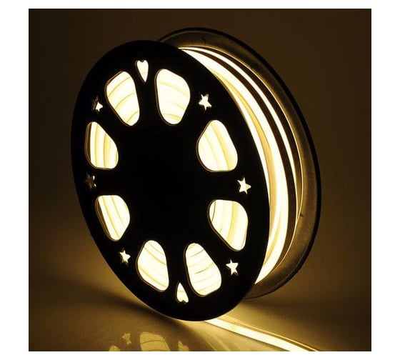 Изображение товара Светодиодная лента General Lighting Systems гибкий неон 50 м, 9,6Вт/м,220В, 16мм, IP67, 3000К,теплый белый GLS-2835-120-9.6-220-BNL-IP67-3 504014