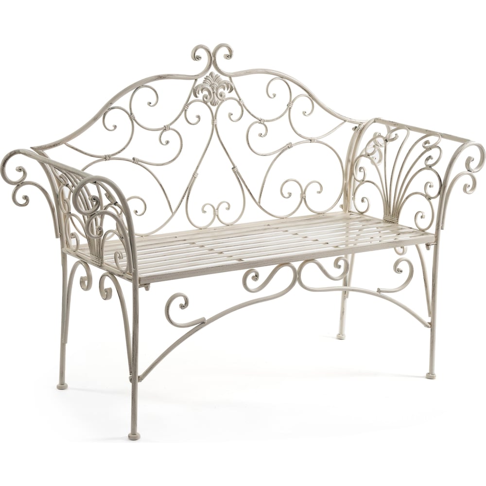 Скамья Tetchair Secret de Maison BEAUJOLAIS (mod. PL08-8574) металл, 136x46x96см, белый антик (antique white) 11880