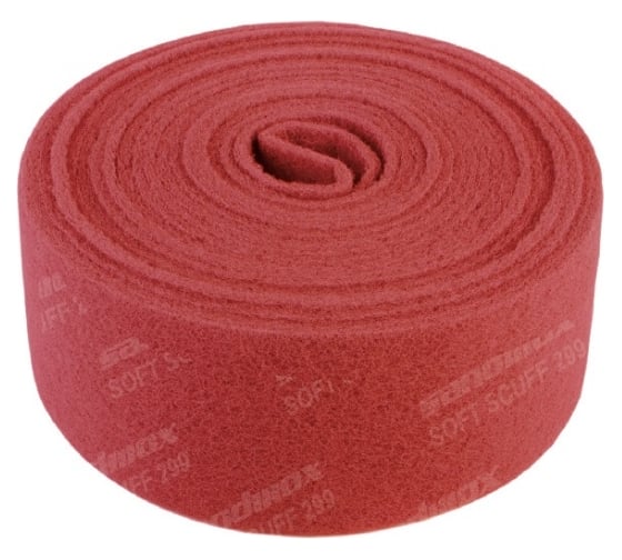 Изображение товара Рулон шлифовальный на нетканой основе 299 Soft Scuff 115 мм, 10 м, FINE, красный, Р360 SANDWOX 299.115.10.360