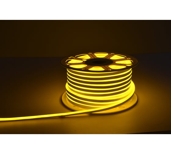 Изображение товара Светодиодная лента General Lighting Systems гибкий неон 50 м, 9,6Вт/м, 220В, SMD2835, 16мм, IP67, желтый GLS-2835-120-9.6-220-BNL-IP67-Y 504514