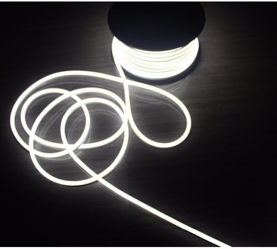 Изображение товара Светодиодная лента General Lighting Systems гибкий неон 50 м, 9,6Вт/м, 220В, 8мм,IP67, 6500К,холодный белый GLS-2835-120-9.6-220-NL-IP67-6 504113