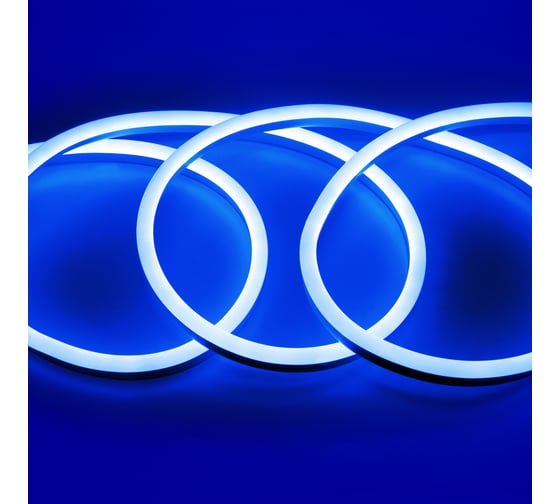 Изображение товара Светодиодная лента General Lighting Systems гибкий неон 50 м, 9,6Вт/м, 220В, 8мм, IP67, ледяной синий GLS-2835-120-9.6-220-NL-IP67-IB 504613