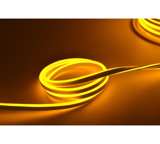 Изображение товара Светодиодная лента General Lighting Systems гибкий неон 50 м, 9,6Вт/м, 220В, SMD2835, 8мм, IP67, желтый GLS-2835-120-9.6-220-NL-IP67-Y 504513