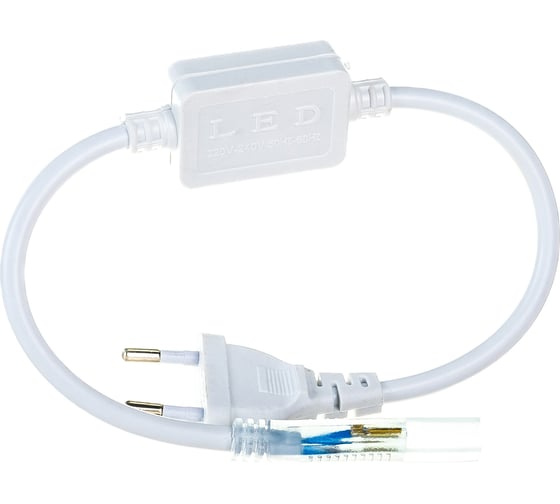 Изображение товара Шнур питания с вилкой для светодиодной ленты General Lighting Systems 120 диодов/м 220В 440Вт IP20 G-3528-P-IP20 521101