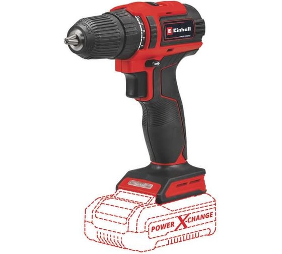 Изображение товара Дрель аккумуляторная Einhell PXC TE-CD 18/40 Li BL - Solo, 40Нм, патрон 10мм 4513997