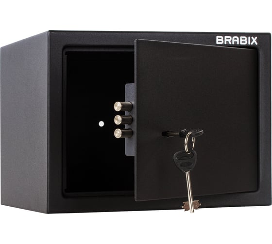 Изображение товара Офисный мебельный сейф BRABIX SF-230KL 230х310х250 мм, ключевой замок, черный 291146
