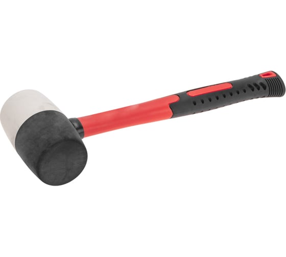 Изображение товара Киянка резиновая Kranz 680 г, черно-белая резина, фибергласовая рукоятка KR-12-8154