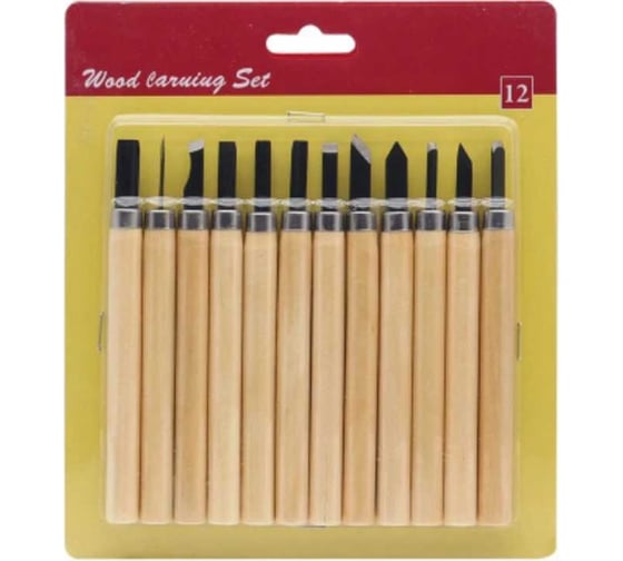 Изображение товара Набор резцов (ножей) по дереву Vitatools 12 штук nabor-reztsov-dereva-12-sht