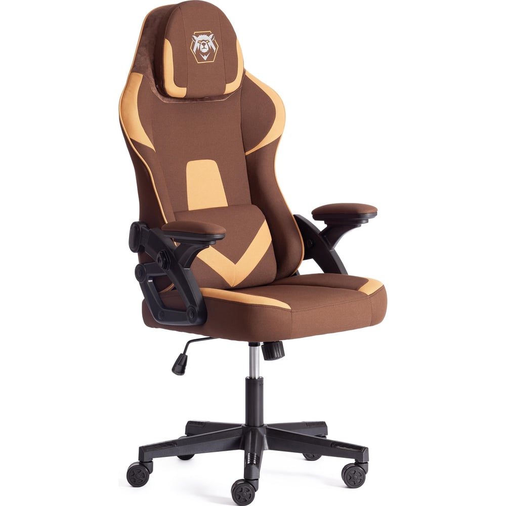 Изображение товара Офисное кресло Tetchair iBear ткань коричнево-бежевое регулируемое с подголовником