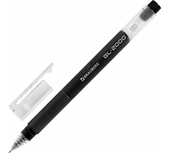 Изображение товара Ручка гелевая Gl-2000 BRAUBERG, Черная, японские чернила, длина письма 2000 метров, линия письма 0,35 мм 12 шт 144217