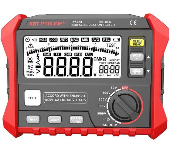Изображение товара Цифровой мегаомметр КВТ KT 5203 PROLINE 89638