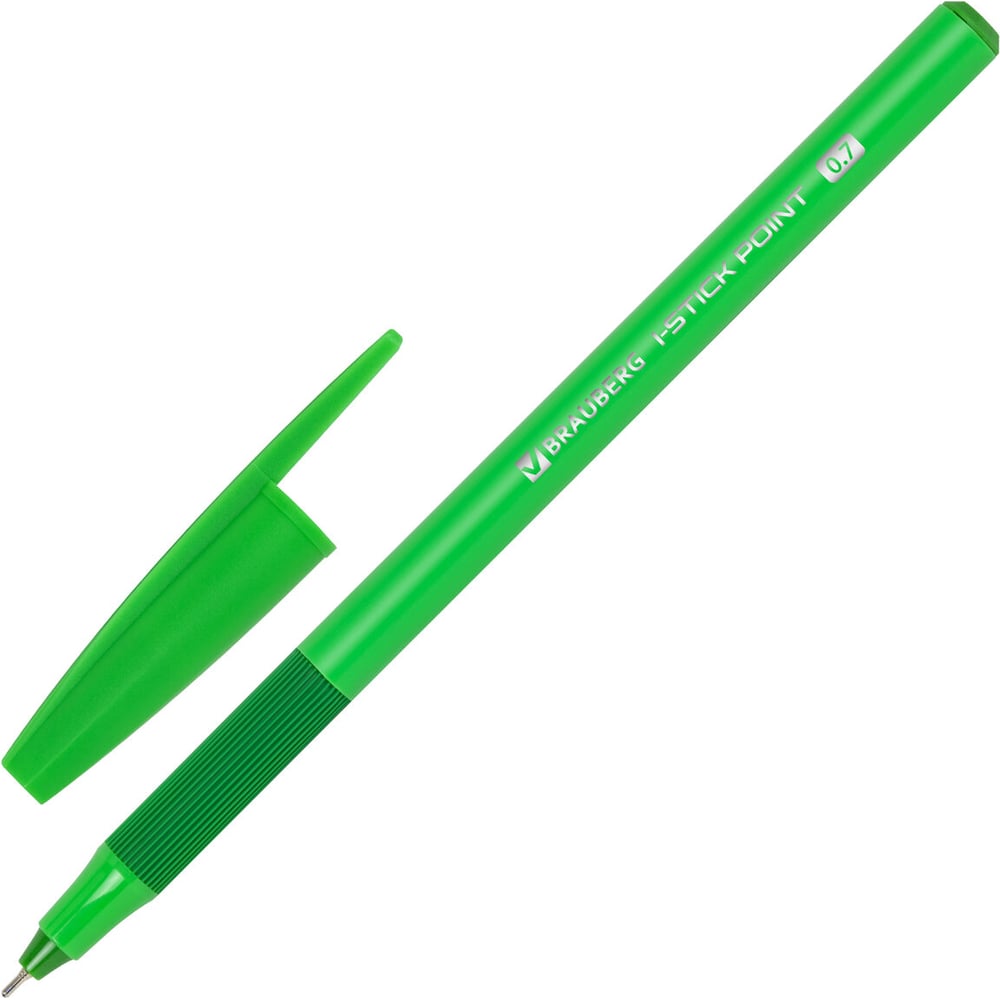 Изображение товара Ручка шариковая BRAUBERG i-STICK Point Neon с грипом, синяя, ассорти