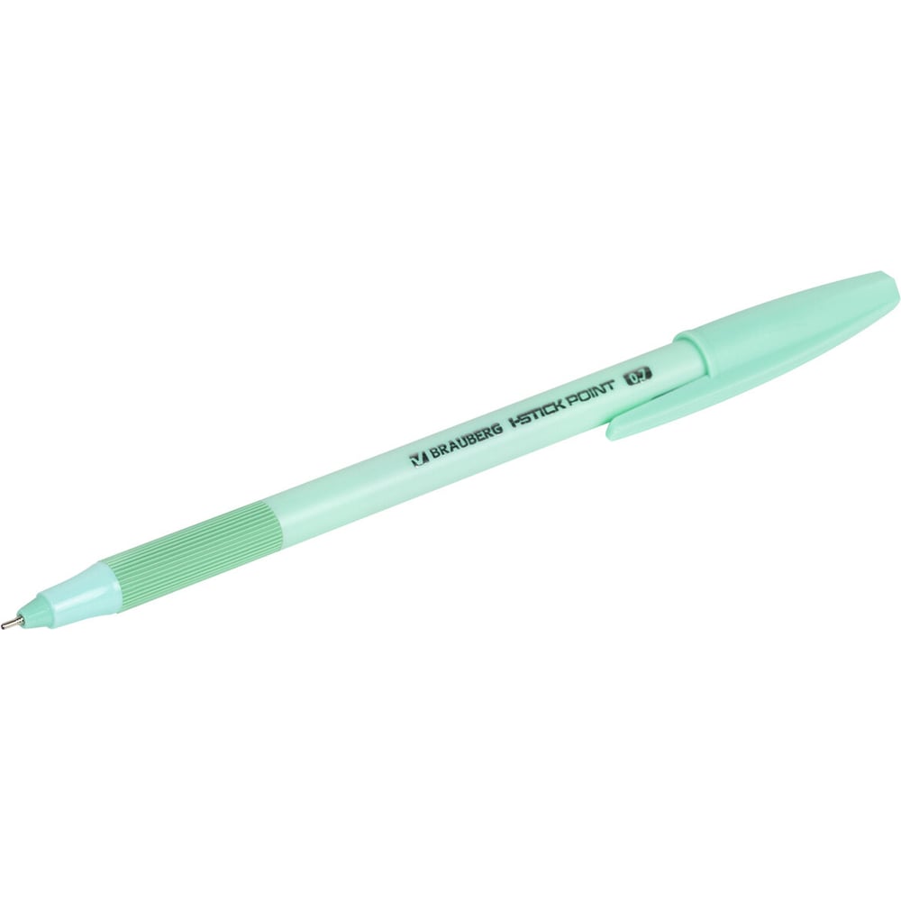 Изображение товара Ручка шариковая с грипом BRAUBERG i-STICK Point Pastel, Синяя, корпус ассорти, игольчатый узел 0,7 мм, линия письма 0,35 мм 144023