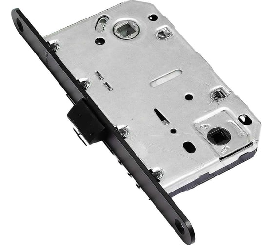 Изображение товара Корпус замка Doorlock V 432/WC/50/96/18/Black, черный, WC, бэксет 50 мм, межосевое расстояние 96 мм, фронтальная планка шириной 18 мм, шток 6x6мм 79123