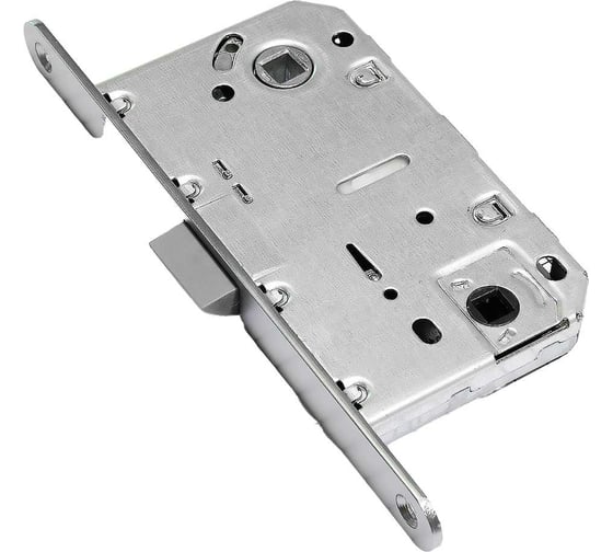 Изображение товара Корпус замка Doorlock V 432/WC/50/96/18/SCr, матовый хром, WC, бэксет 50 мм, межосевое расстояние 96 мм, фронтальная планка шириной 18 мм 79121