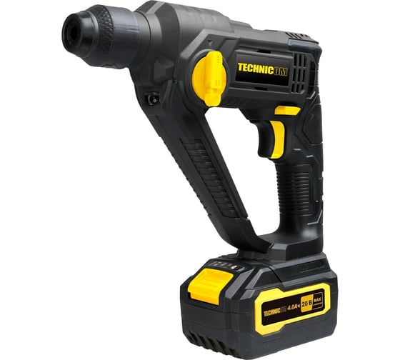 Изображение товара Аккумуляторный перфоратор TECHNICOM 20В, 4Ач, 900 об/мин, 10-5000 уд/мин, 1,1Дж, SDS, патрон 10мм TC-CH420