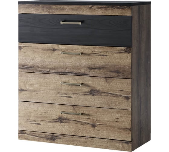 Изображение товара Комод Anrex 4S, JAGGER, цвет дуб монастырский/черный 660933