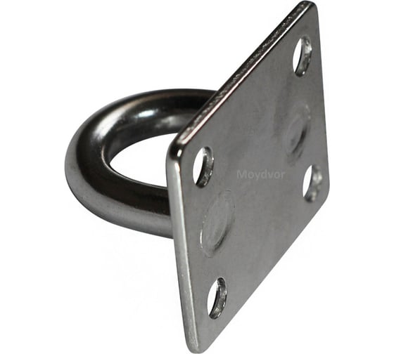 Изображение товара Кронштейн MoyDvor нержавеющий для крепления к потолку, стене, полу, мебели 40х50мм. Обушок для судов. Подвес для качелей, боксерской груши, троса, каната, веревки. Мойдвор. 6ШТ. SAC000311(6)