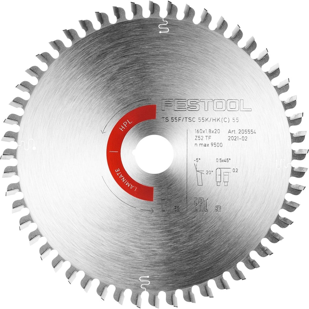 Пильный диск Festool пильный диск по ламинату практика 031 174 диаметры 160x20 16 мм 48 зубов