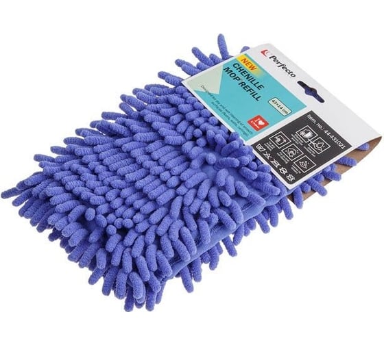 Изображение товара Сменная насадка для швабры PERFECTO LINEA из шенилла, лиловая 44-431021