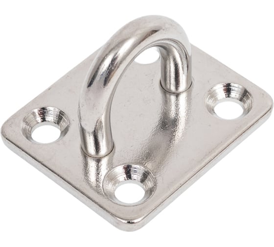 Изображение товара Кронштейн MoyDvor нержавеющий для крепления к потолку, стене, полу, мебели 30х35мм. Обушок для судов. Подвес для качелей, боксерской груши, троса, каната, веревки. Мойдвор. 2ШТ. SAC000311(2)30x35