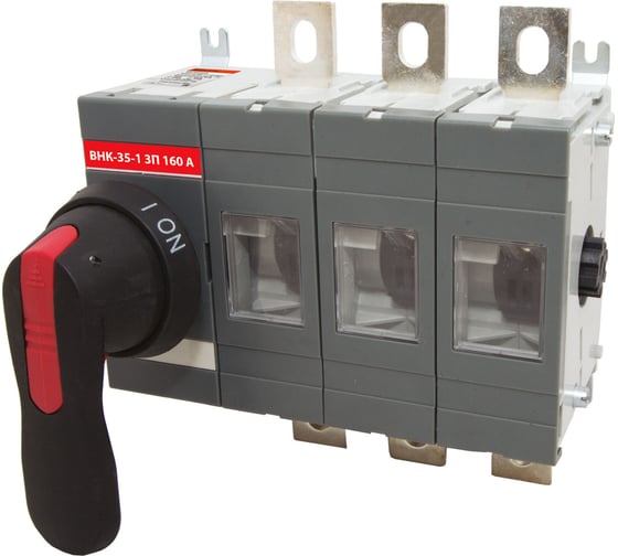 Изображение товара Рубильник TDM ELECTRIC ВНК-35-1 3П, 160А, с установленной фронтальной ручкой управления SQ 0744-0001