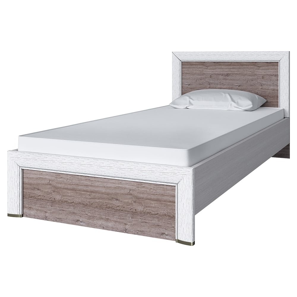 Изображение товара Кровать Anrex 90 OLIVIA в цвете вудлайн кремовый/дуб анкона