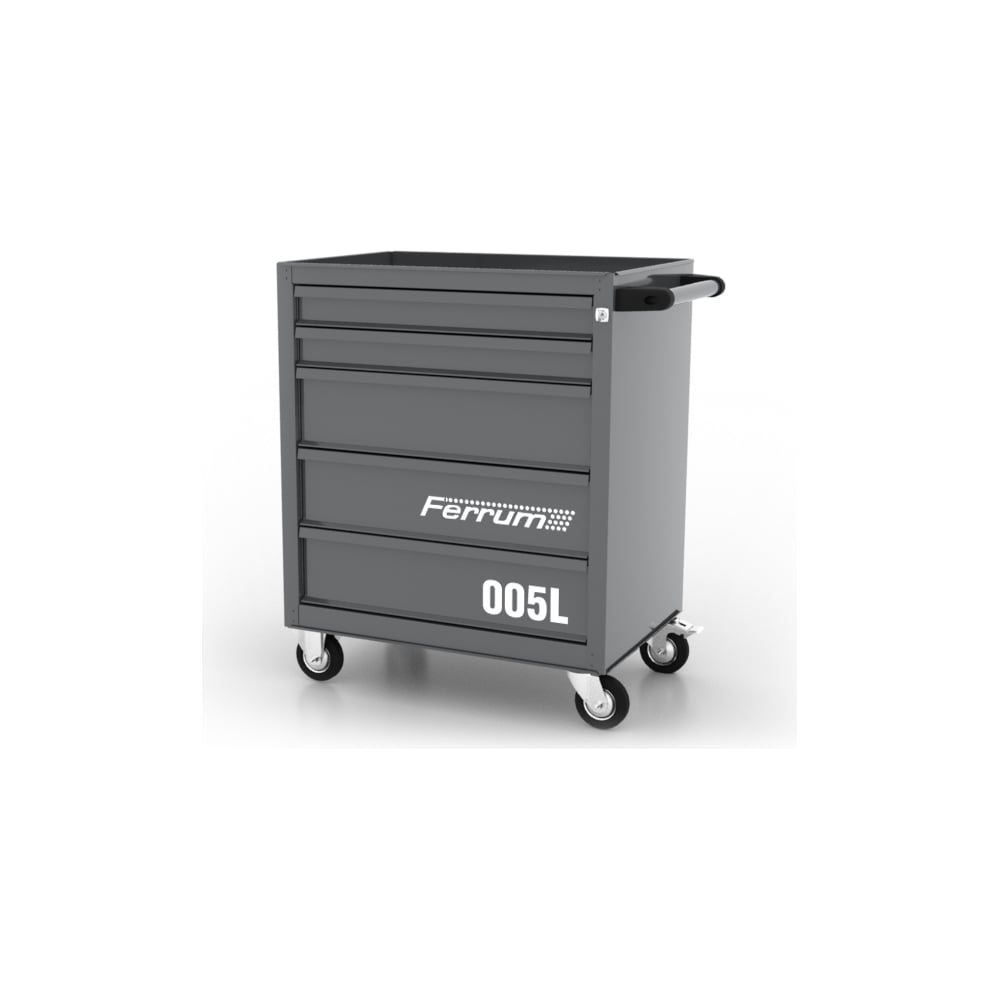 Изображение товара Тележка инструментальная FERRUM с 5 ящиками серый