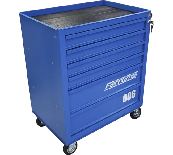 Изображение товара Тележка инструментальная FERRUM с 6 ящиками, синий 02.006L-5015