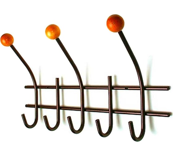 Изображение товара Вешалка Левша НВд-2-5 5 крючков, медный антик У8-4789