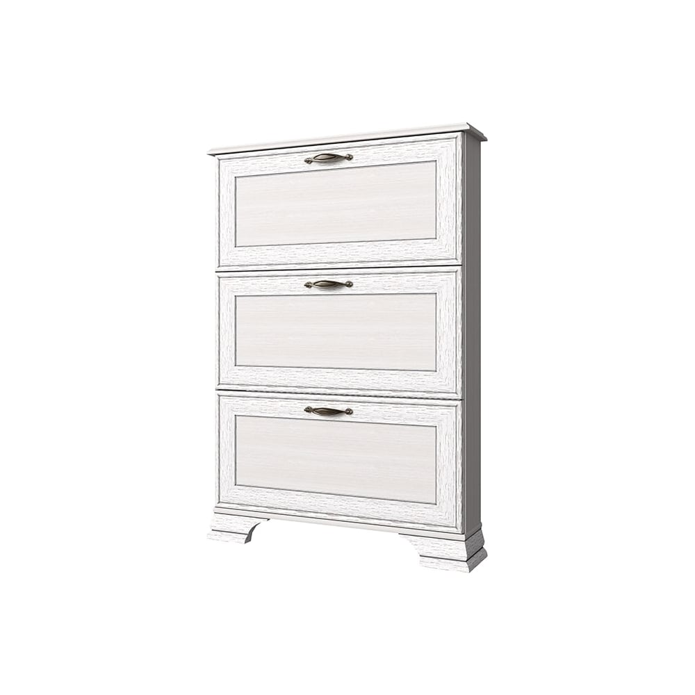 Изображение товара Тумба для обуви Anrex TIFFANY 3D вудлайн кремовый с 3 полками и ящиками