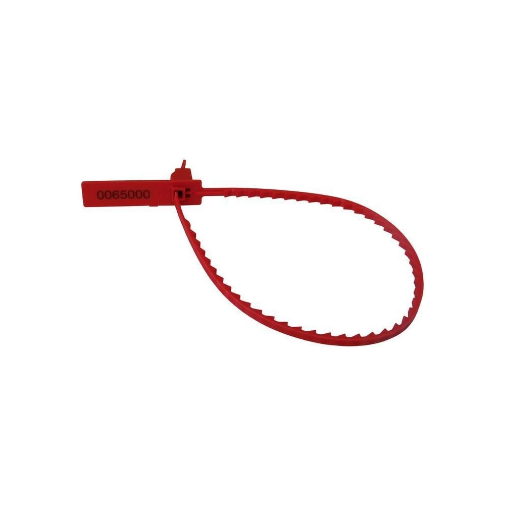 Изображение товара Пластиковая однократная пломба ООО Комус 200мм красная 40 шт