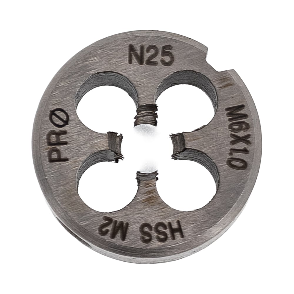 Изображение товара Плашка M6x1 HSS 4341 ПрофОснастка №25 для нарезания метрической резьбы