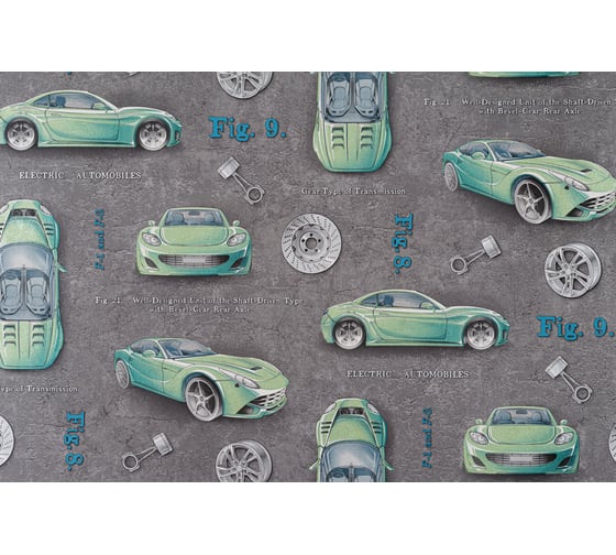 Изображение товара Обои горячего тиснения на флизелиновой основе Артекс Стритрейсинг, 10 м, 1.06 м 10393-05