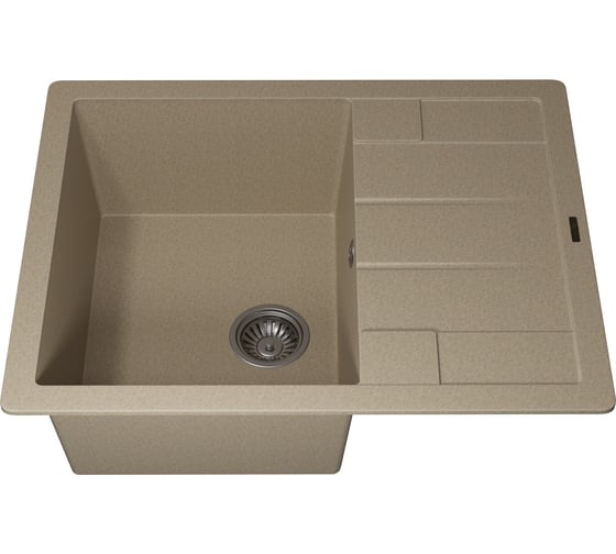 Изображение товара Кухонная кварцевая мойка Uperwood Quartz UPD-03_02, прямоугольная, бежевая 3910202109