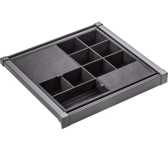 Изображение товара Корзина с органайзером GTV ELITE, в модуль 600 мм, антрацит WG-PRZEG60-60-A